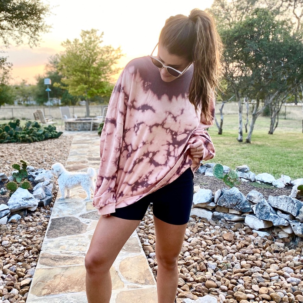 NWT Tie Dye Comfy 100% Cotton Pullover Sweatshirt